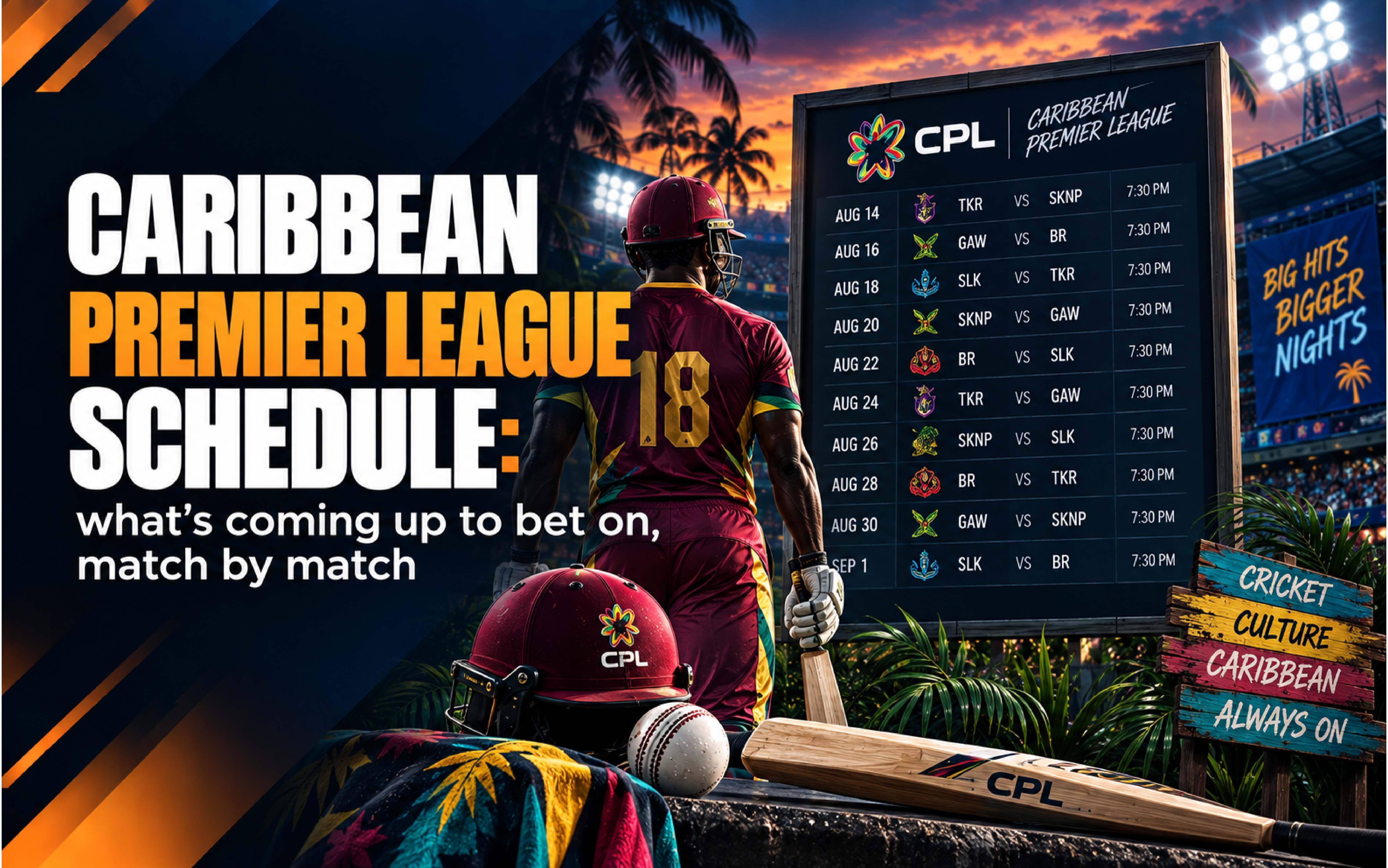 caribbean premier league schedule