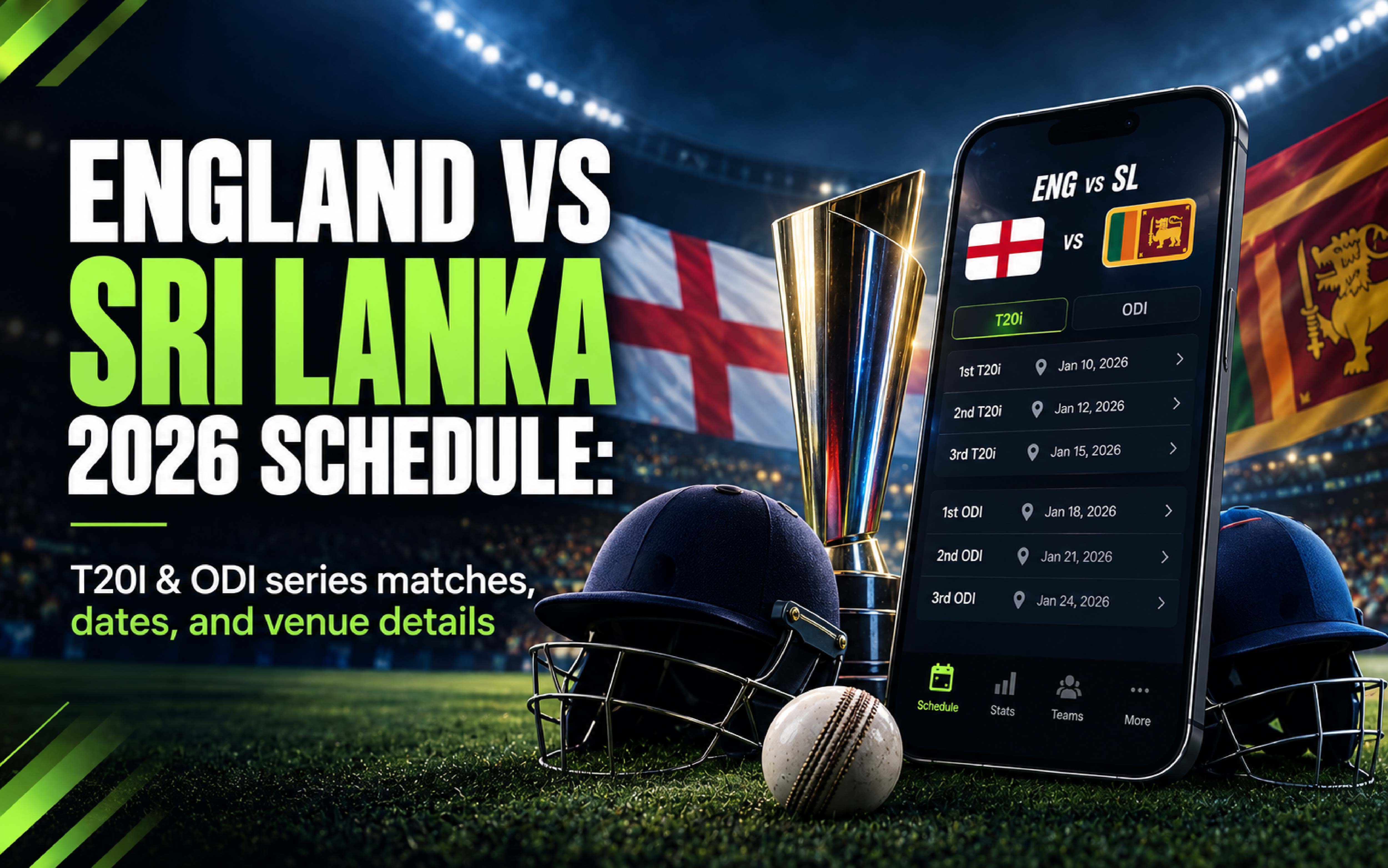England vs Sri Lanka 2026 schedule